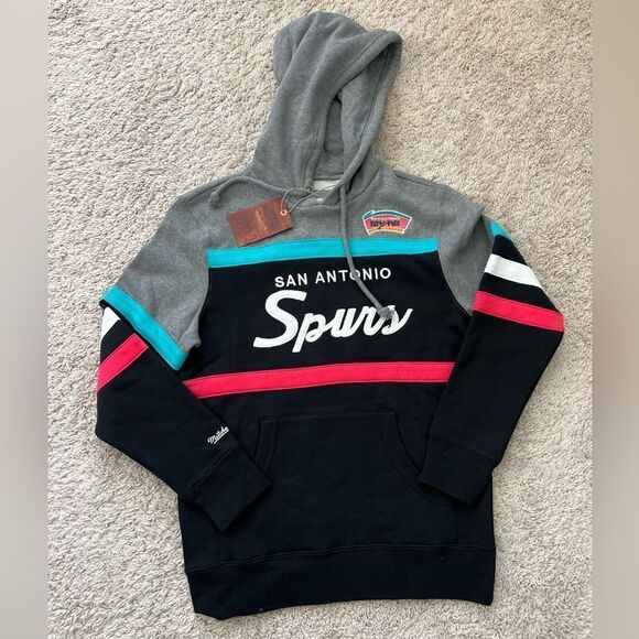 San Antonio Spurs Retro Mitchell & Ness NBA Head Coach Hoodie - Picture 4 of 9